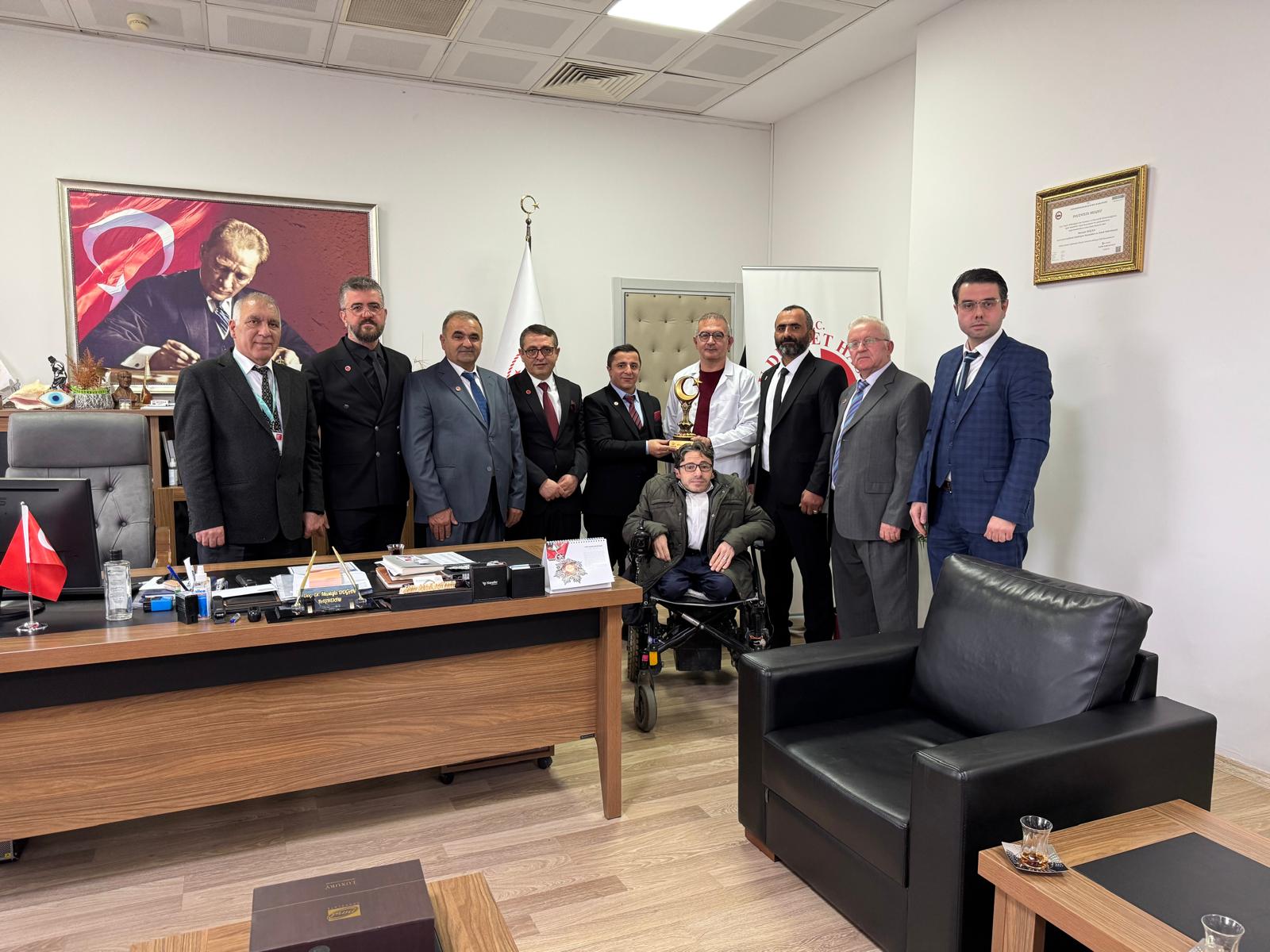 Tümkasderden Çorlu Devlet Hastanesi Başhekimi Sayın Doç. Dr. Mustafa DOĞAN'a Ziyaret
